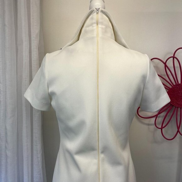 David Crystal Mod Vintage Dress 60s 70s Union Label Dagger Collar Dress MED - Picture 4 of 9